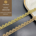 Women's Water-Soluble Gold Thread Lace for Lolita Dress Accessories Unilateral Hollow Wave Cuff Skirt Embroidery Inspired