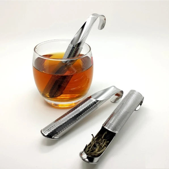 Tea Infuser Stainless Steel Mesh Tea Strainer Filter Metal Pipe Design Loose Leaf  Steeper Diffuser Tea Accessories