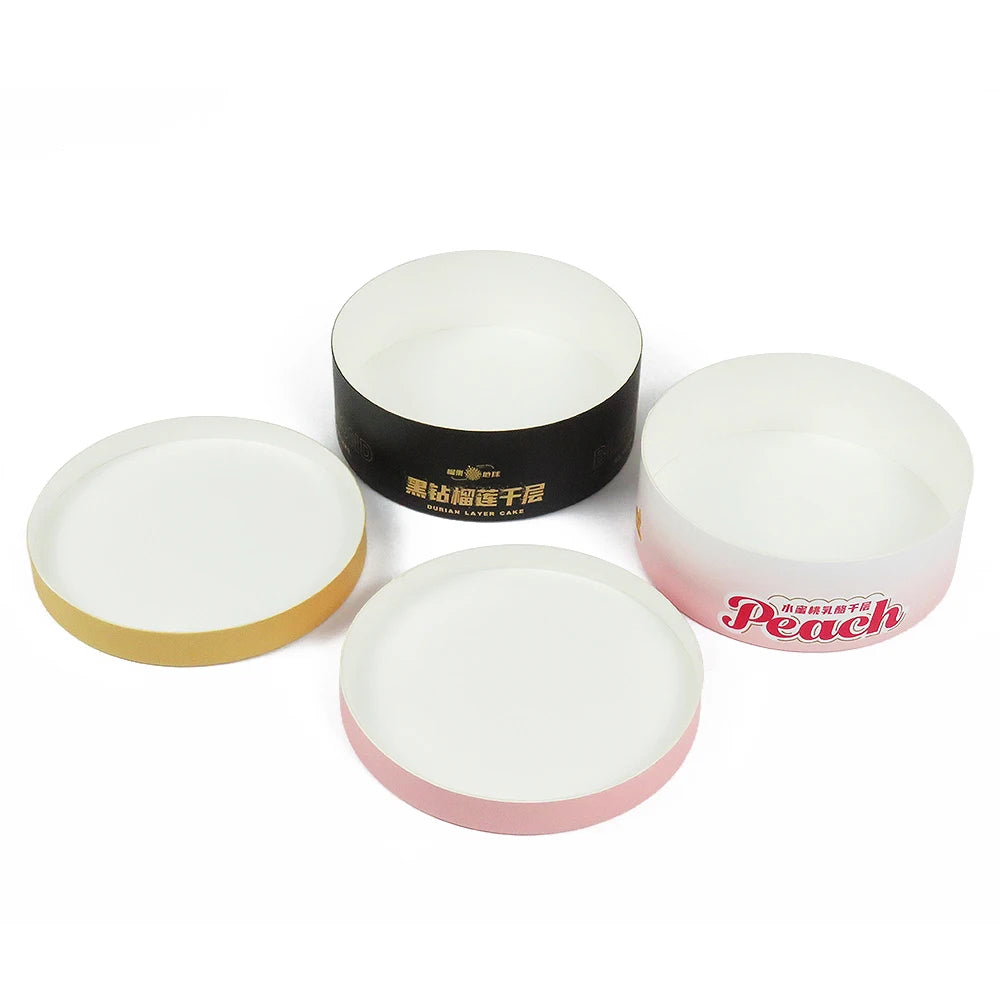 Luxury Presentation Candy Candle Gift Boxes Customized Logo round Tube Circle Shape Packaging with Embossing Matt Lamination