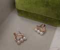 E2043 4-6mm DIY Natural Freshwater Pearl Charm Earrings Mounting Accessory 925 Sterling Silver Gold Plated  Jewelry for Women