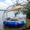 10 Seats Bbq Donut Boat(for 6-8 People) Boat with Pedals and Slide Pontoon Flamingo Hand Bumper Pedal Party Rowing Boats MegaBDM