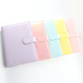 Macaron PU Leather 6 Rings Loose-leaf Binder Spiral Notebook Folder Agenda Planner Organizer Journal Customize Stationery A6 A5