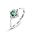 Natural Green Moss Agate Gemstone Silver Ring Drop Shape Jewelry for Women 925 Sterling Silver Ring