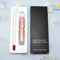 Waterproof Lipstick Liquid LipGloss Matte Creamy Lip Liner Set Nude Brown Vegan Private Label Makeup Gift Lip Care Kit