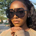 Custom Logo Fashion Custom Logo Large Frame Ladies Sunglasses UV400 One Piece Lens Oversized Sunglasses Women
