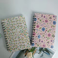 Custom Print Cheap Spiral Bound 110 Pages Flower Hardcover Weekly Planner Agenda Diary Journal Notebook