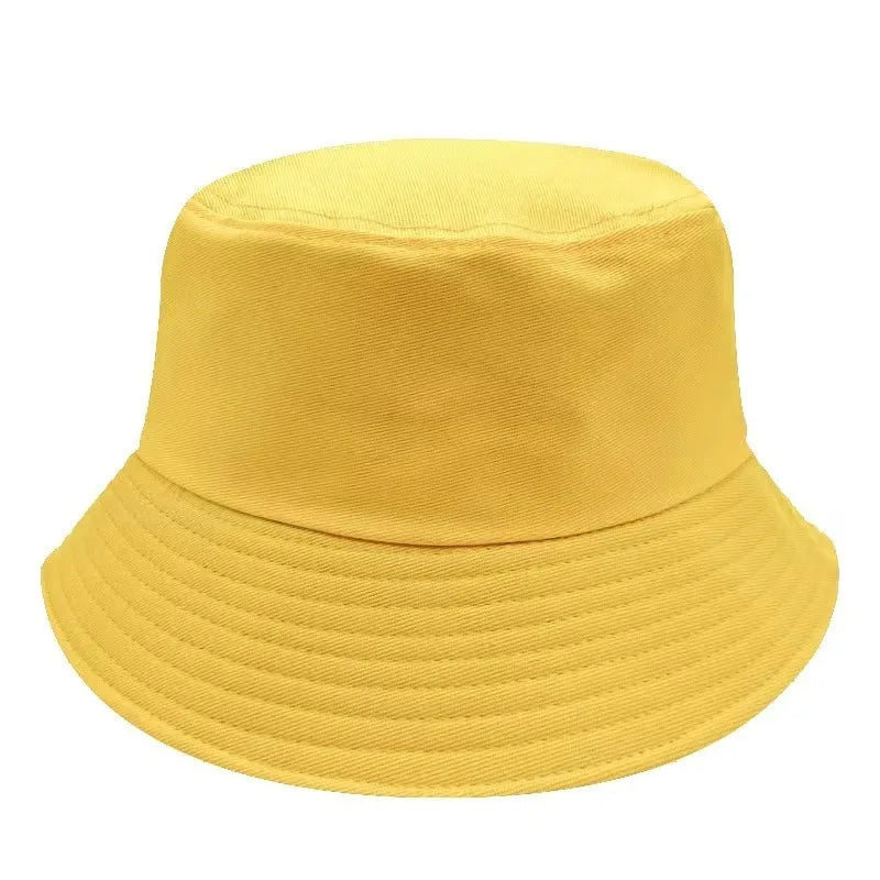 Solid Color Sunproof Bucket Hat Custom logo Polyester Cotton Summer Beach Hat Fishing Traveling Bucket Hat