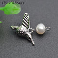 Jewelry Accessories Nickel Free Anti Fading Gold Plated Natural Pearl Beads Bird Charms Pendants for Earring Necklace Making