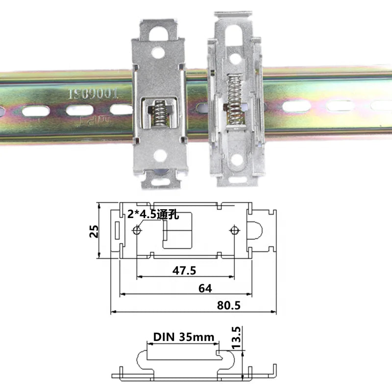 Solid State Relay Rail Buckle Small 4.5 Through-Hole Radiator with Snap Hook for Easy Installation