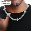 New Design Charming Clover Necklace Hot Selling Sparkling 5A Zircon Clover Jewelry Four Leaf Cuban Link Necklace