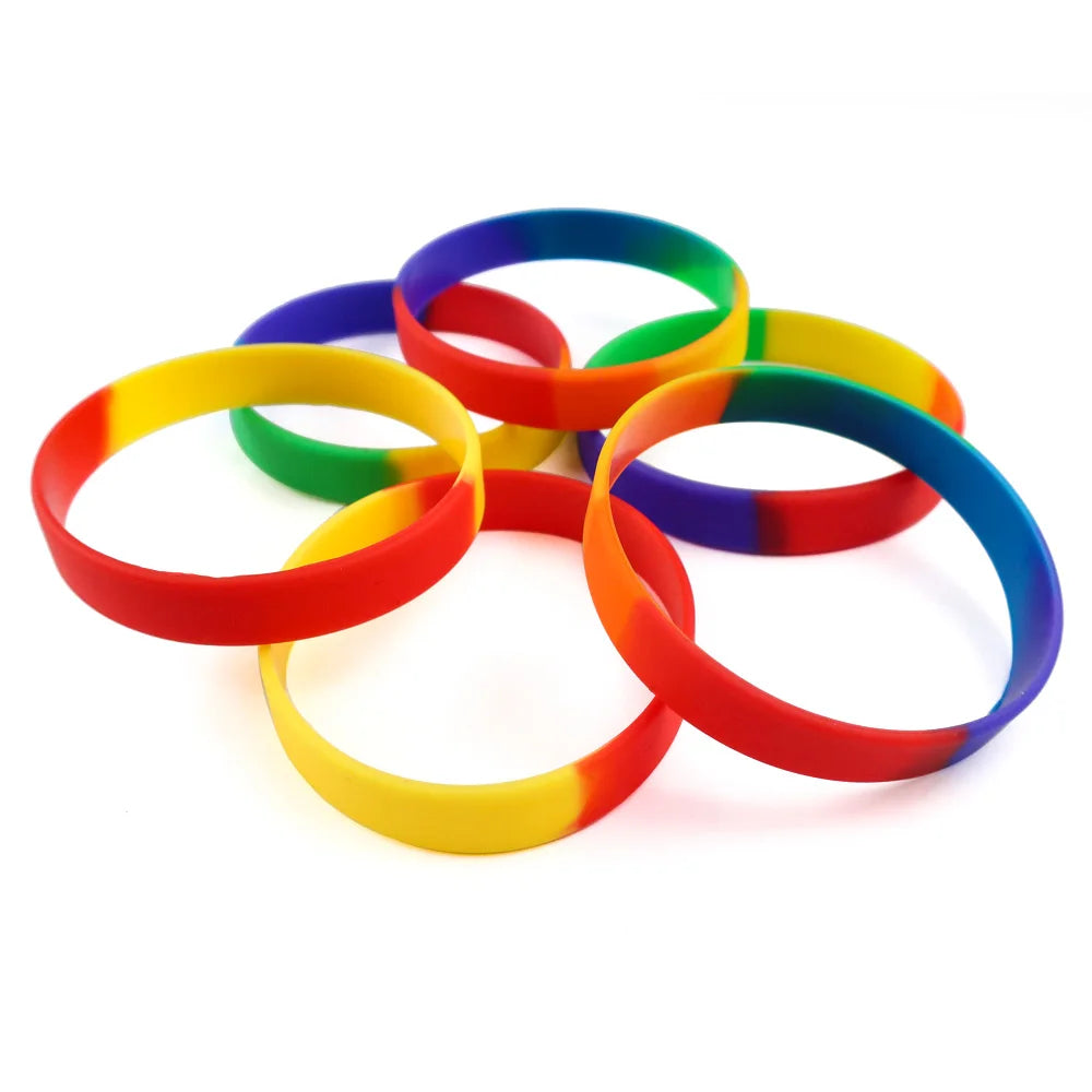 Personalised Football Fan Wrist Band Motivational rainbow Custom Wristbands Cheap Silicone Rubber Maker