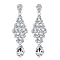 Long Earrings for Women Trendy Crystal Dangle Earrings Alloy Female Bridal Wedding Jewelry Fashion Bridal Earrings