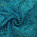 Wholesale Blue Leo Printed Crepe Silk Fabric 100%Mulberry Silk Fabric for Garment