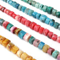 Custom Made  Wheel Shaped Agate Stone Necklace with Micro Insert Beads Chain Classic Style for Parties
