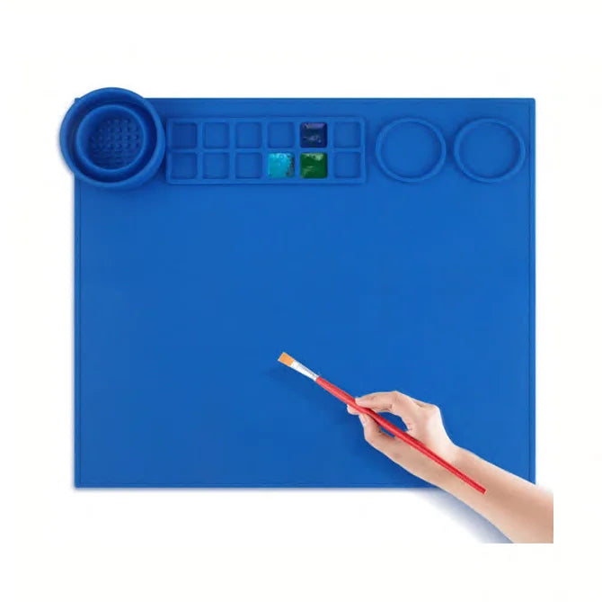 Handmade Erasable Washable Art Supplies Silicone Painting Graffiti Pad Oil Painting Pad Palette