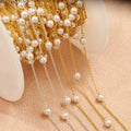 2025 New Synthetic Crystal Pearl Chain 14K Gold Filled Handmade Permanent Jewelry S925 Silver Chains