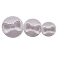 HY 3PC-Bowknot Flower Plunger Cutter Fondant Mold for Cupcake Decorating