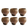 Eco-Friendly 100% Natural Coconut Bowl Custom Logo Handcrafted Raw Coconut Shell Cups