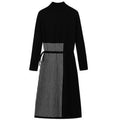 Autumn Winter Korean High-end Light Luxury Women's Woolen Dress Bottom Knit Mid-length Belt Plaid Kint Skirt for Female
