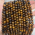 Cheap Price of Tiger Eye Stone Loose AB Grade Natural Yellow Tiger Eye Beads for Bracelet Making