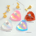 Nail Tips Holder Gilt Display Plate Colorful Resin Crystal Nail Art Tray Palette
