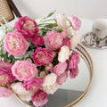 High End Whosale Artificial Silk 3 Heads Ranunculus Flowers 13 Colors for Wedding Home Party Decorative Flower
