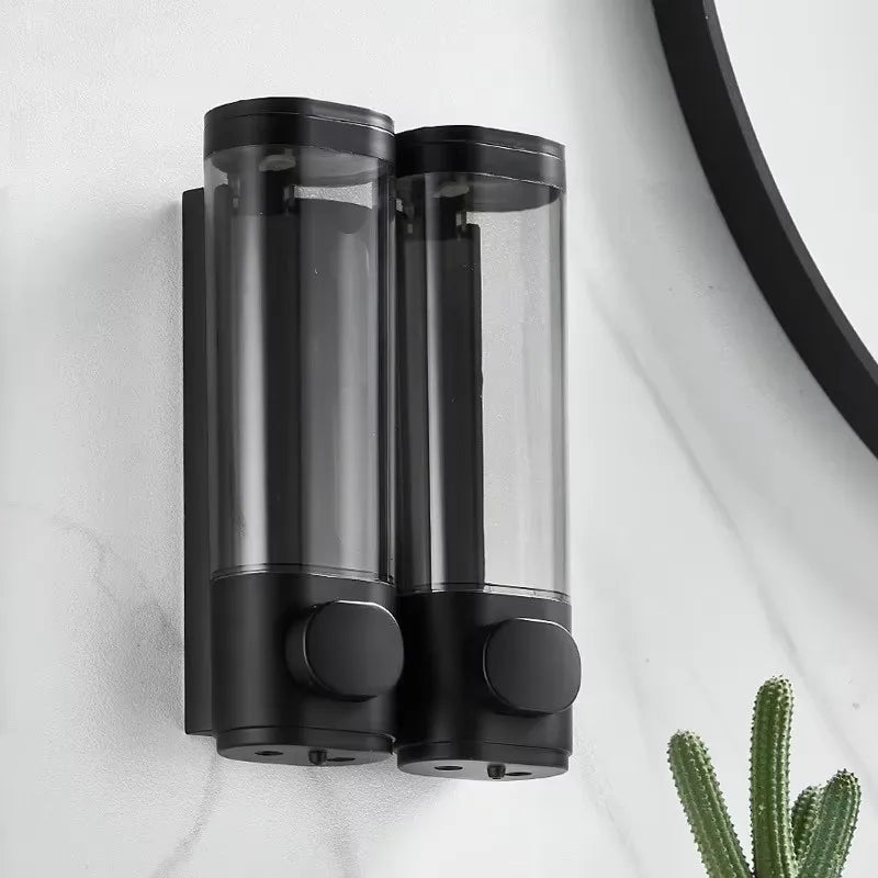 Liquid Soap Dispenser Kitchen Hotel Shower Gel Pump Triple Liquid Bathroom Commercial Manual Wall Mount Shampoo and Conditioner
