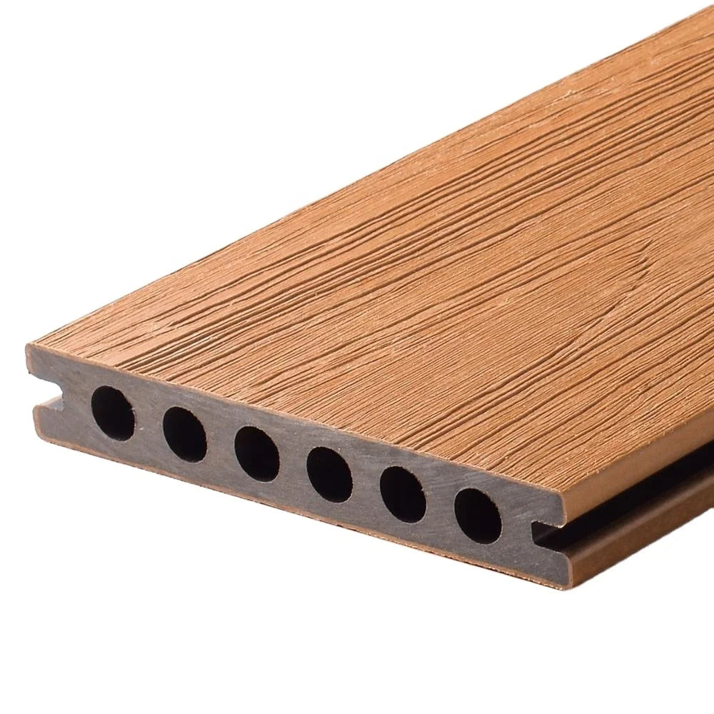 XF-G002 High-End Anti-Slip WPC Decking Outdoor Brushed Technique Swimming Pool Surrounding Scratch Resistant Boards