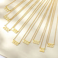 18k Gold Plated Angel Number Necklace Waterproof Dainty 111 222 333 444 Custom Silver Lucky Number Necklace Christmas Gifts