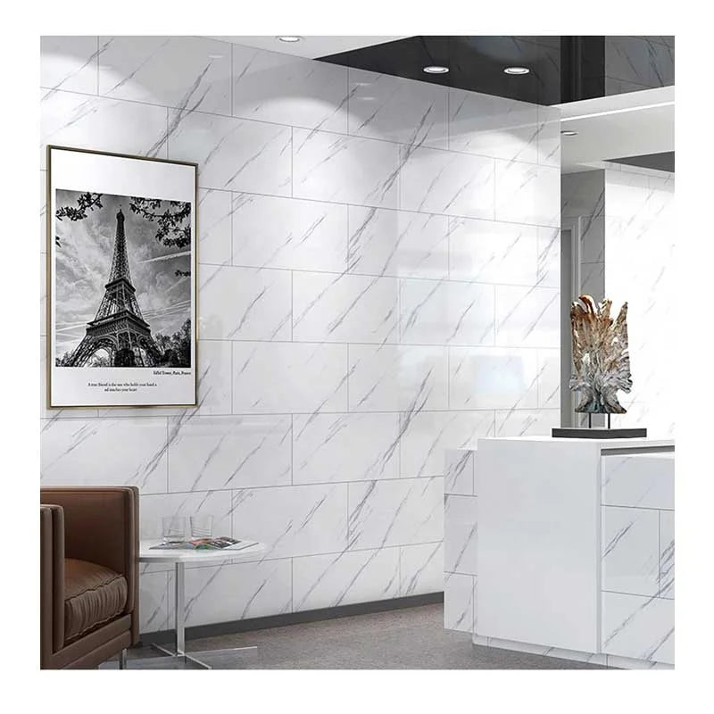 Wholesale Kitchen Tiles Sticker Wallpaper Wall Sheets Bathroom Modern Tile Stickers Waterproof 3d Pvc Wall Panels Peel and Stick