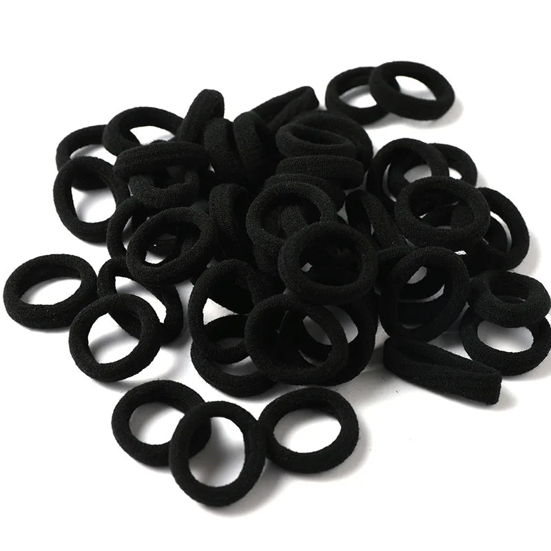 B.PHNE Wholesale 50pcs/set Nylon Hair Ties Elastic Rubber Hair Band for Women Girl Ponytail Hold Kid Headwear Accessories