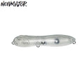 NEWMAJOR 10cm Floating Bass Bait 14.3g Topwater Popper Unpainted ABS and Plastic DIY Blank Body Lures for River Lake Fishing