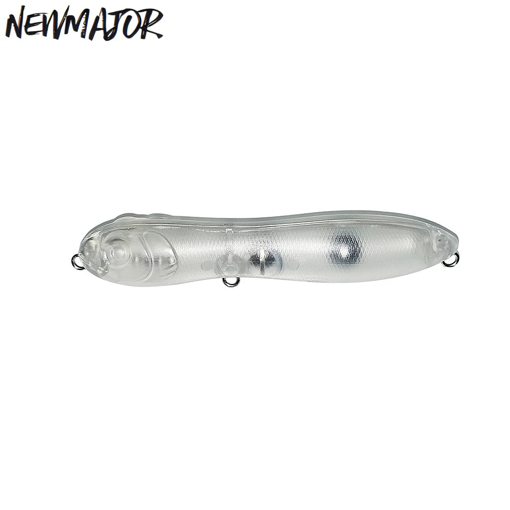 NEWMAJOR 10cm Floating Bass Bait 14.3g Topwater Popper Unpainted ABS and Plastic DIY Blank Body Lures for River Lake Fishing