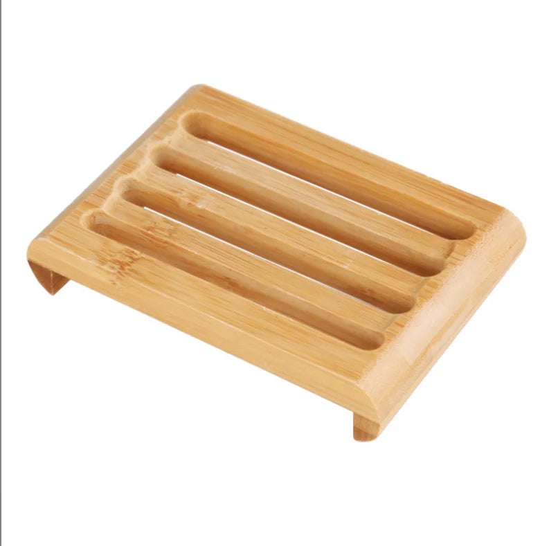 Simple Detachable Rectangle Bamboo Bathroom Soap Tray with Practical Design