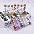 Whosale Natural Rose Gravel Stone Infused Gemstone Crystal Points Glass Crushed Stone Wishing Bottle for Crystal Crafts