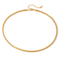 J&D 18K Gold Stainless Steel Waterproof High Quality Minimalist Dan Shape S Chain Bracelet Necklace for Women MegaBDM