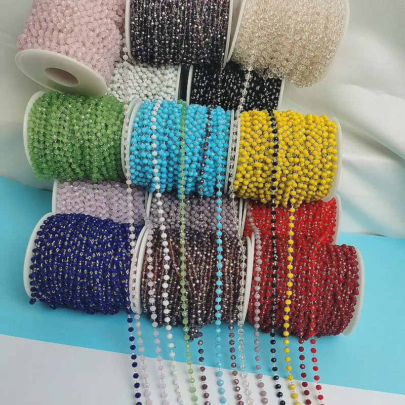 JC Crystal Hot Selling Crystal Beads Copper Chain Diy Jewelry Accessories Chain