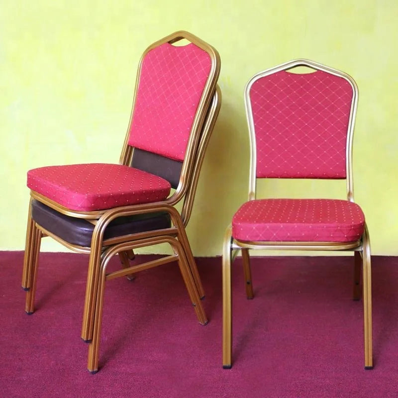 Modern Stacking Hotel Banquet Chair Durable Metal Frame Economically Stackable Chairs for Church Use