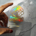 Holographic Neon Foil Print PVC Business Card Transparent Plastic Offset Printing Wedding Invites Hot Stamping Return Postcards