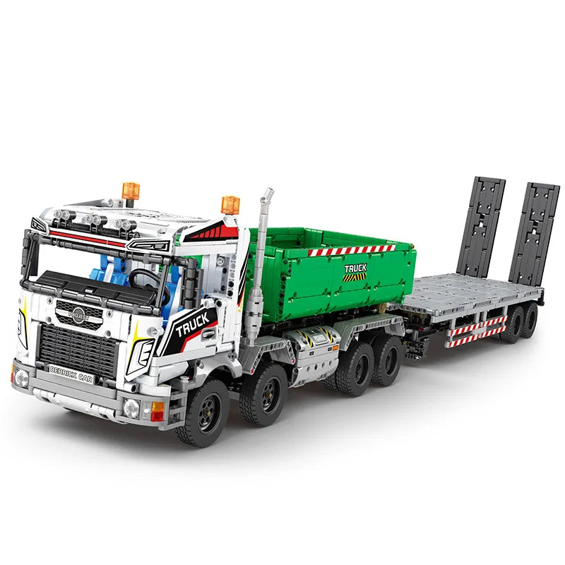 Reobrix22021 Power Engineering Hook Crane Remote Control Small Particle Building Block Model Puzzle Plugin Toy