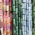 Natural Pink Lemon Crystal Semi-Finished Loose Beads Rectangular Strips for DIY Bracelet Jewelry Accessories Engraving for Love