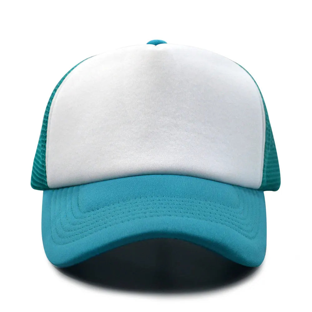 Custom Logo Mesh Baseball Cap 5 Panel Plain Contrasting Colors Sports Caps Manufacture Low MOQ Color Matching Trucker Hat
