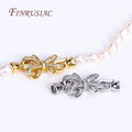 Handmade 18K Gold Plated Zircon Beads Fastener End Clasps for DIY Necklace Making Bowknot Connector Clasps Jewelry Components
