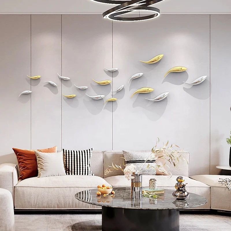 Modern Simple Abstract Fish Interior Design Ceramic Wall Art Home Decor Luxury Home Decor Accessories