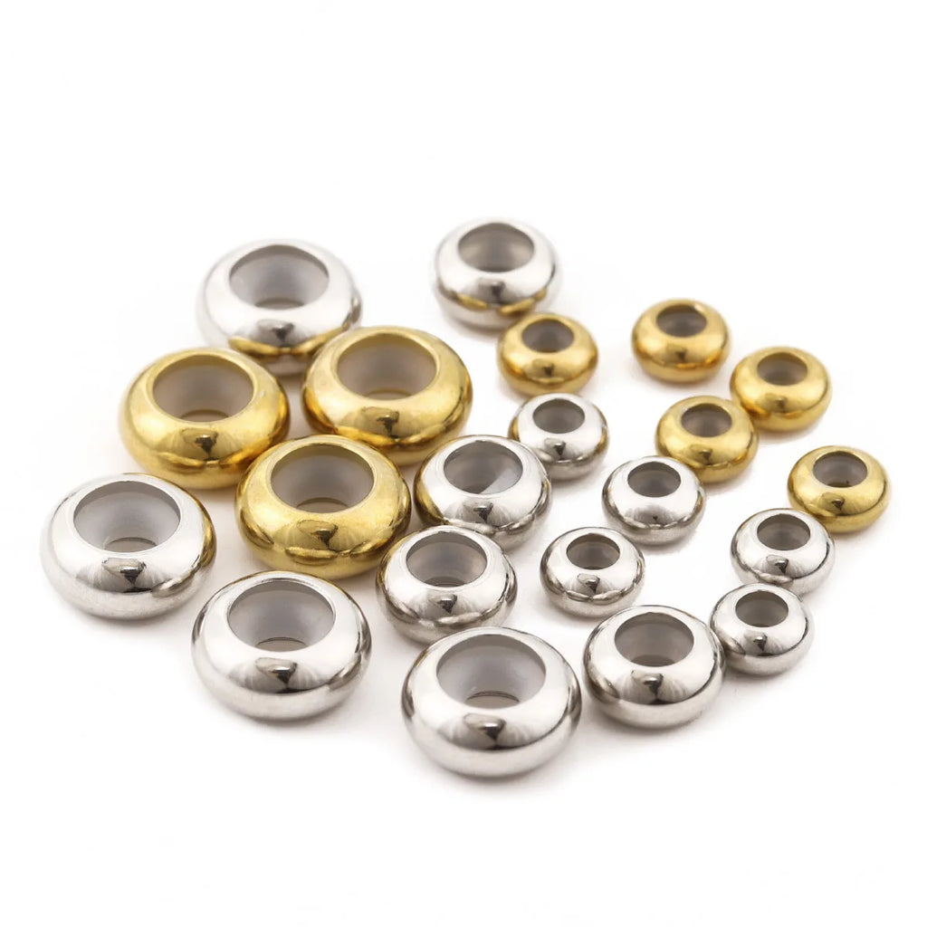Gold 6mm 8mm 10mm Stainless Steel Positioning Stopper Spacer Beads for Jewelry Making