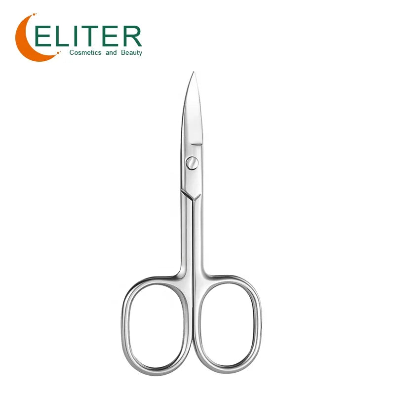 Eliter in Stock Hot Sell Stainless Steel Nail Cutting Scissors Toe Nail Scissors Curved Nail Scissors