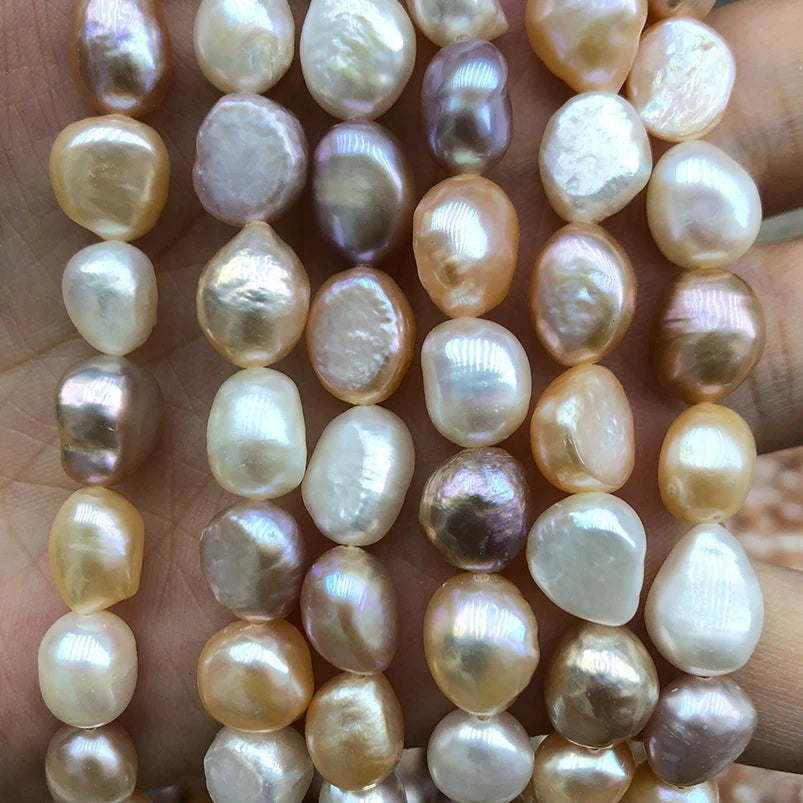 9-10mm Multi-color Irregular Shape Candy Baroque Pearl Bead Loose Strand Fine Jewelry for Making Bracelet Necklace Earrings