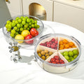 OWNSWING Plastic Fruit Storage Box Divided Serving Tray With Lid for Home Candy Food Fridge Storage Box