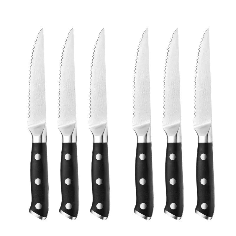 Nordic Style 4.5-Inch Mirror Light Stainless Steel Beef Knife Set Elegant Cross-Border Design for Western Cuisine Dinner