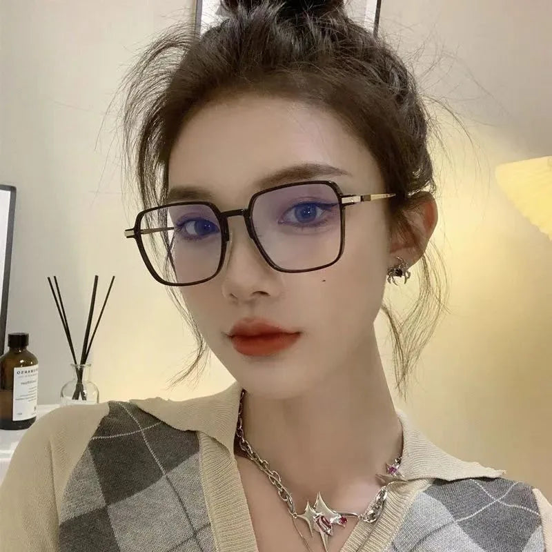Hot Sale Custom Logo Cheap High Quality PC Nose Pad Large Optical Frames UV400 Anti Blue Light Glasses Diamond Face Men Women